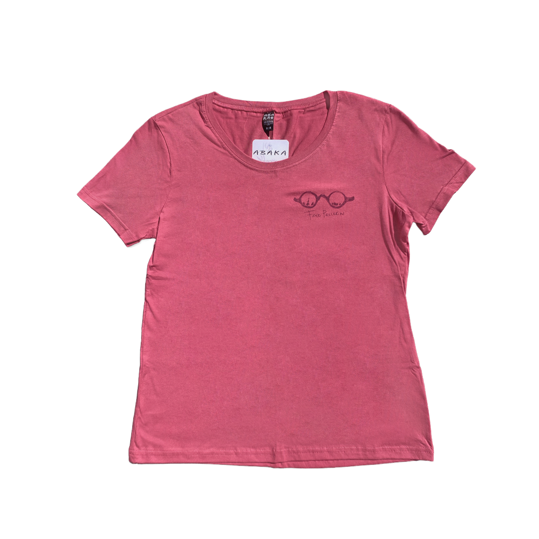 T-shirt lunettes (bordeaux)