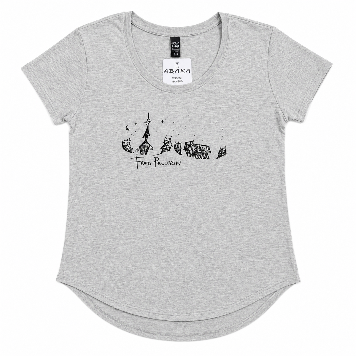 T-shirt village (gris chiné)