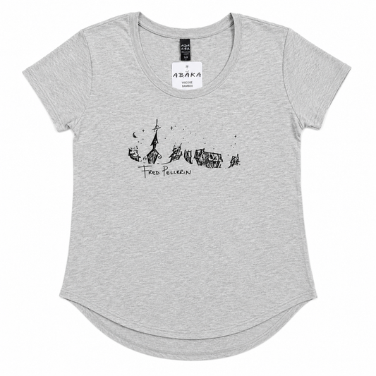 T-shirt village (gris chiné)