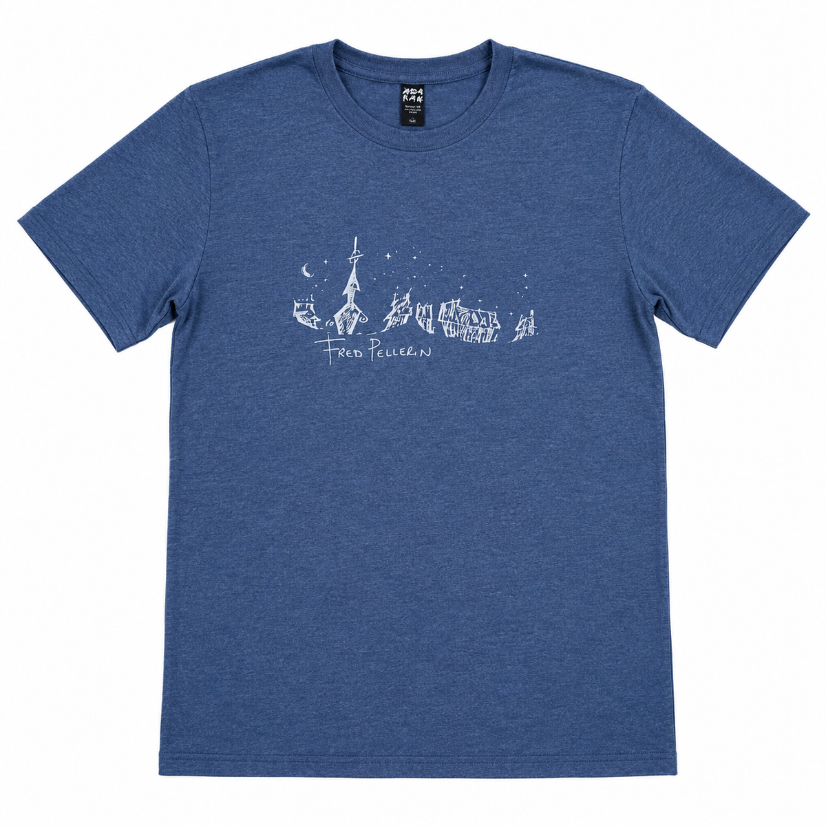 T-shirt village (marine chiné)